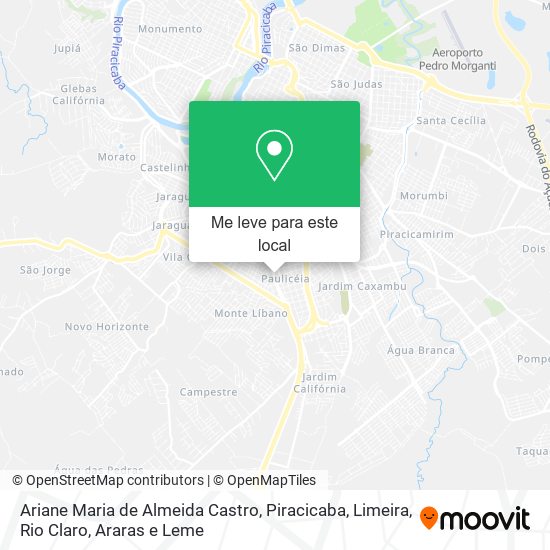 Ariane Maria de Almeida Castro mapa