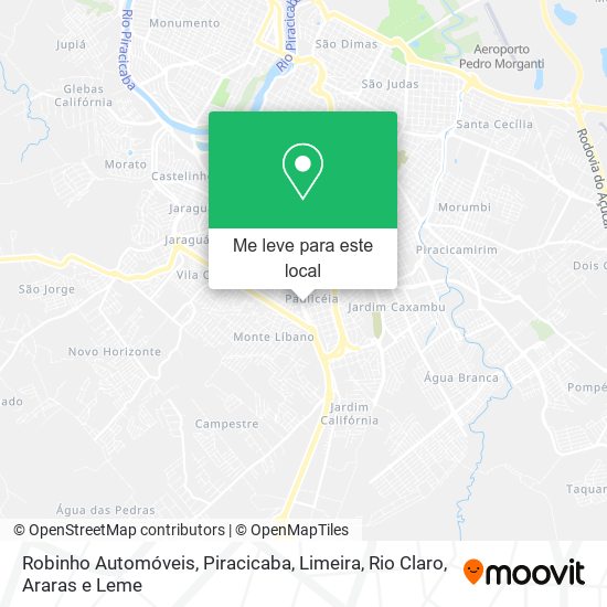 Robinho Automóveis mapa