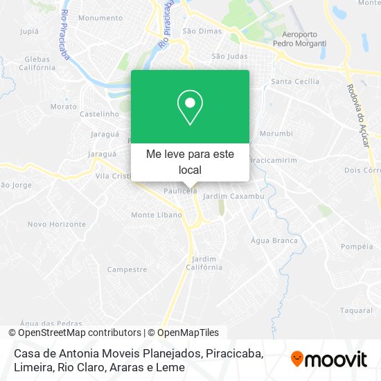 Casa de Antonia Moveis Planejados mapa