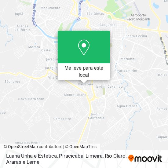 Luana Unha e Estetica mapa