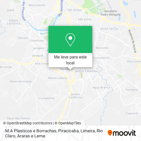 M.A Plasticos e Borrachas mapa