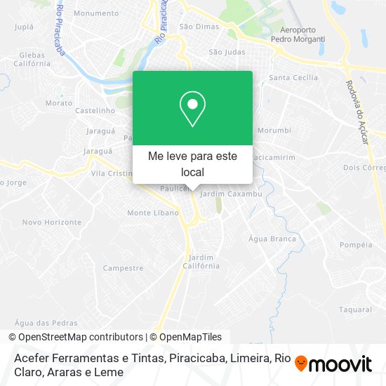 Acefer Ferramentas e Tintas mapa