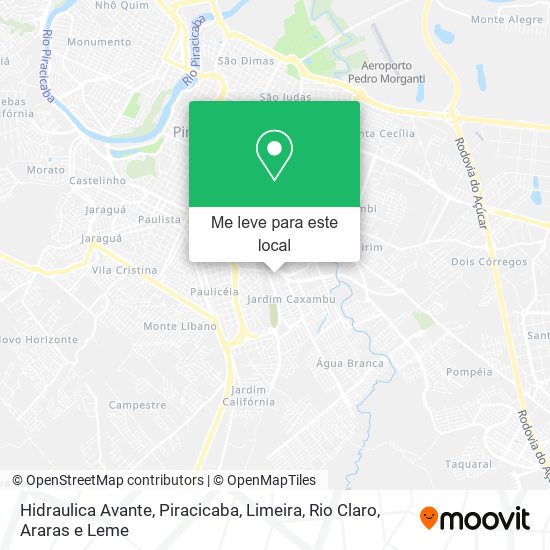 Hidraulica Avante mapa
