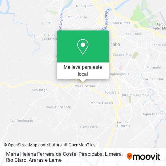 Maria Helena Ferreira da Costa mapa