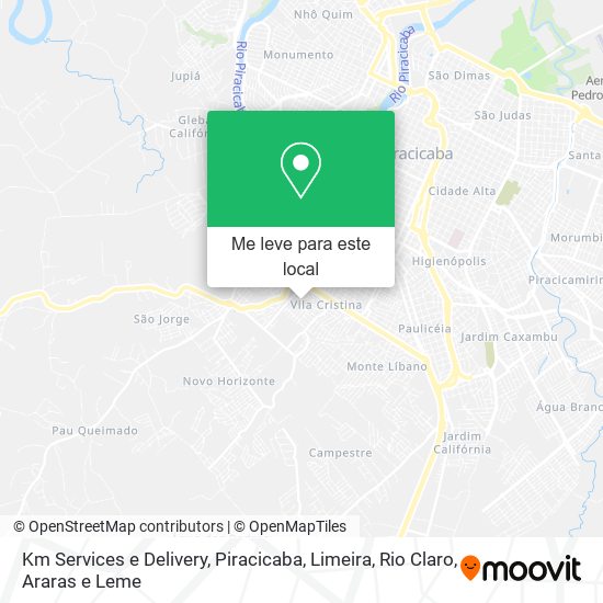 Km Services e Delivery mapa