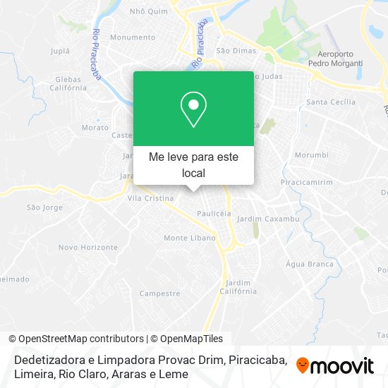 Dedetizadora e Limpadora Provac Drim mapa