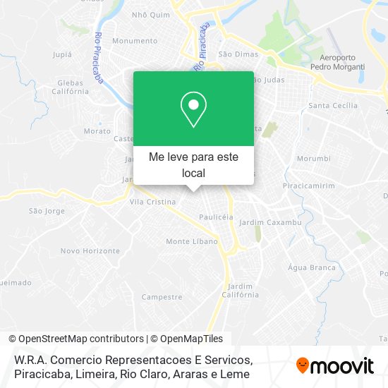 W.R.A. Comercio Representacoes E Servicos mapa