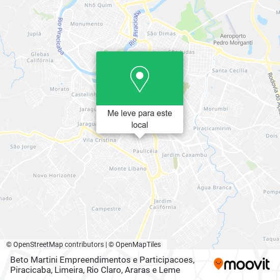 Beto Martini Empreendimentos e Participacoes mapa