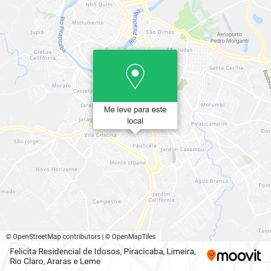 Felicita Residencial de Idosos mapa