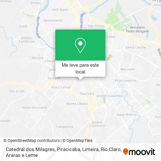 Catedral dos Milagres mapa