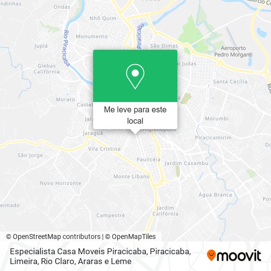 Especialista Casa Moveis Piracicaba mapa