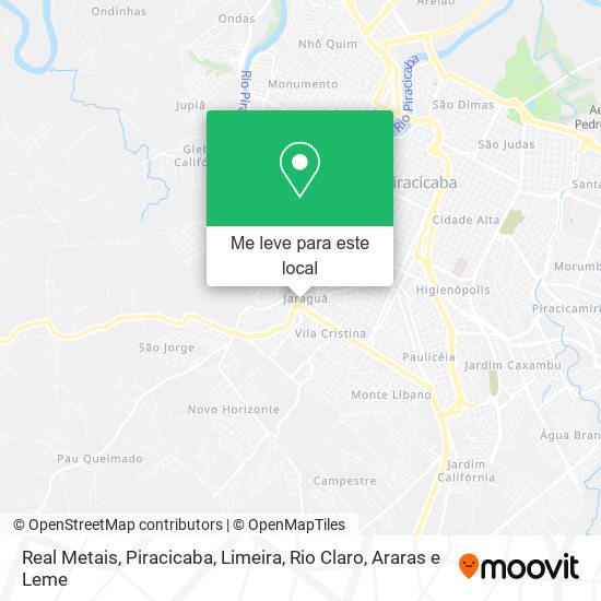 Real Metais mapa