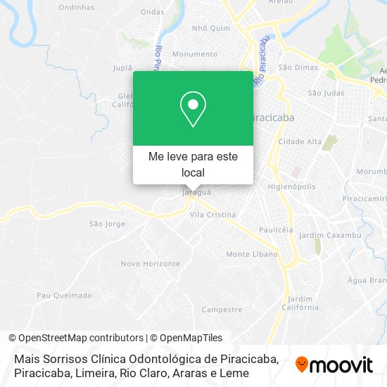 Mais Sorrisos Clínica Odontológica de Piracicaba mapa