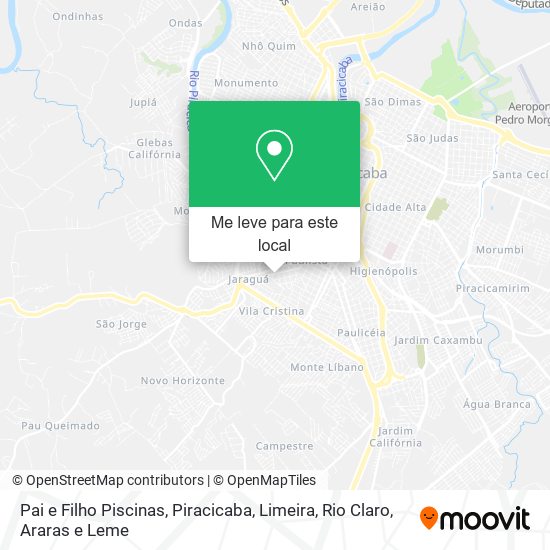 Pai e Filho Piscinas mapa