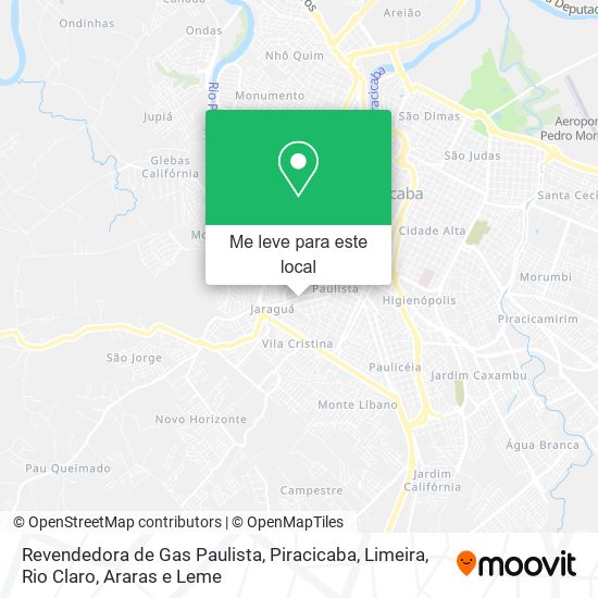 Revendedora de Gas Paulista mapa