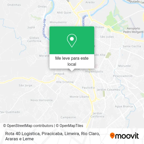 Rota 40 Logistica mapa