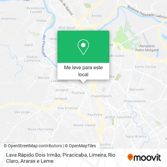 Lava Rápido Dois Irmão mapa