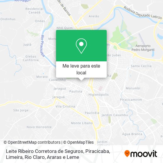 Leite Ribeiro Corretora de Seguros mapa
