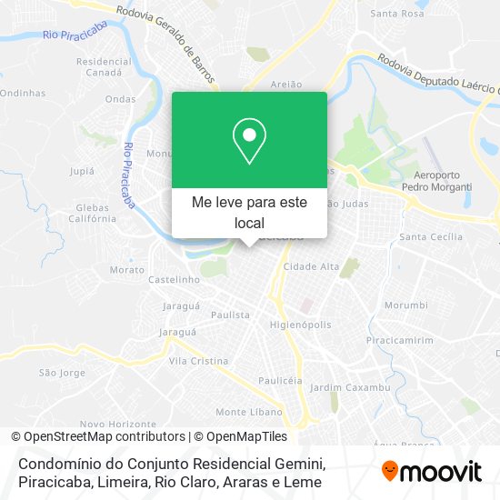 Condomínio do Conjunto Residencial Gemini mapa