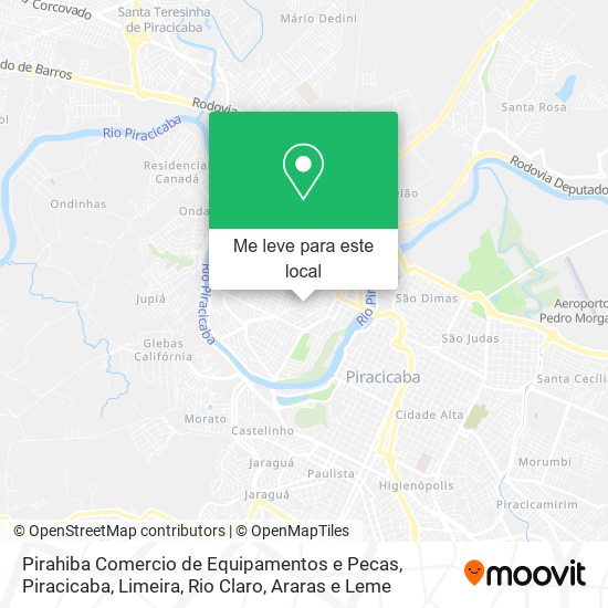 Pirahiba Comercio de Equipamentos e Pecas mapa
