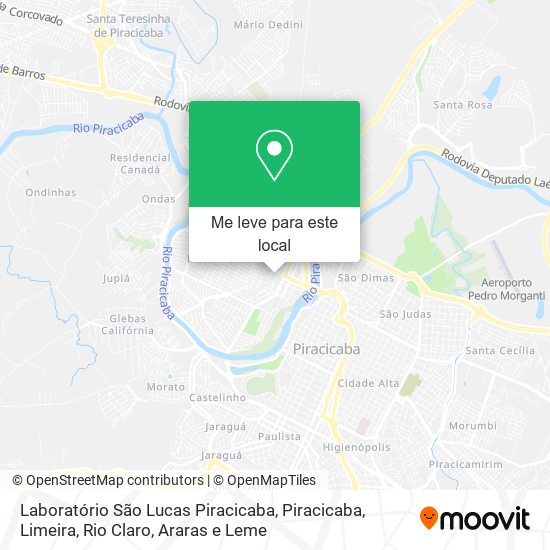Laboratório São Lucas Piracicaba mapa