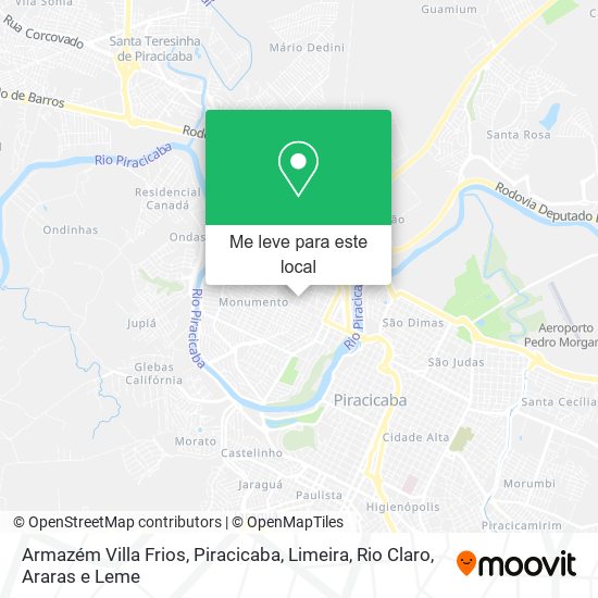 Armazém Villa Frios mapa