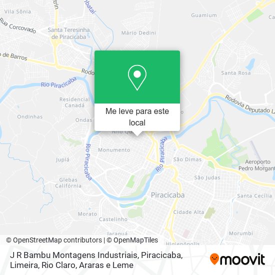 J R Bambu Montagens Industriais mapa