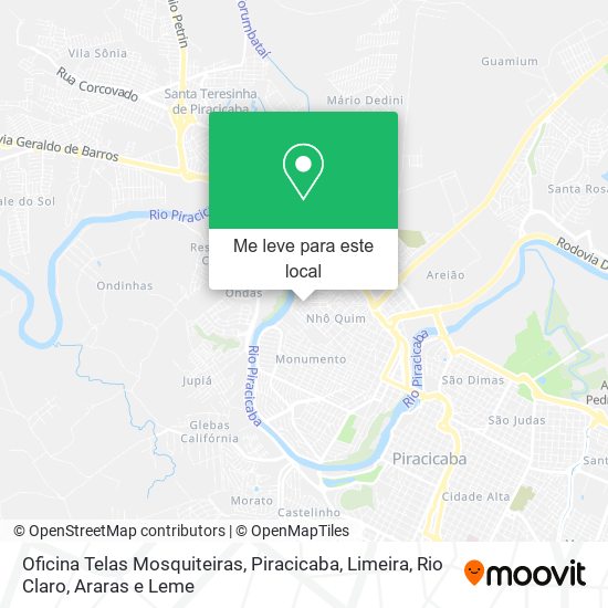 Oficina Telas Mosquiteiras mapa