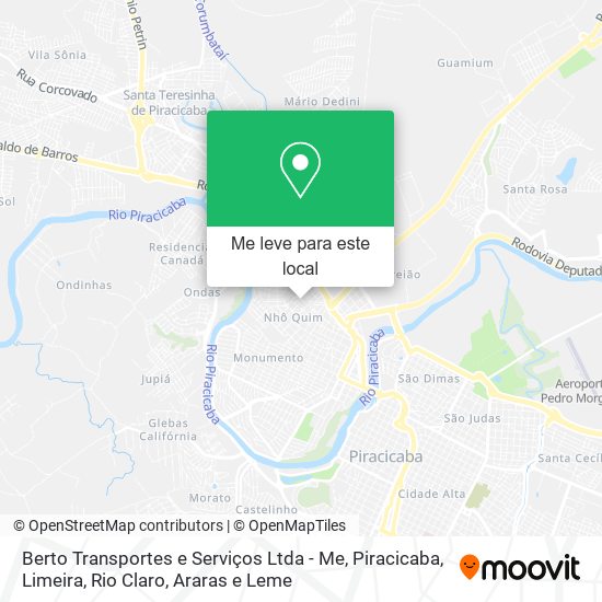 Berto Transportes e Serviços Ltda - Me mapa