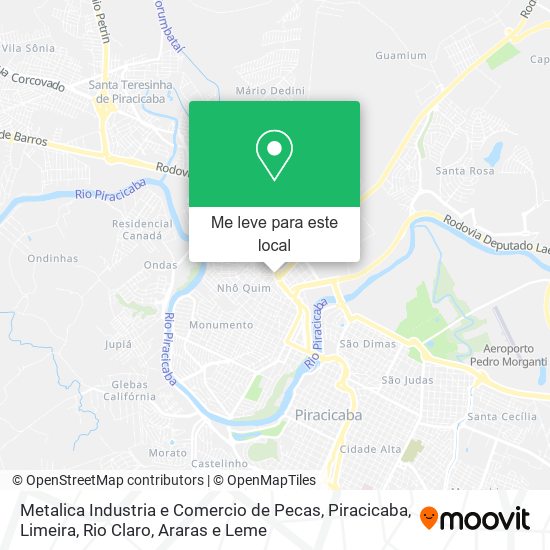 Metalica Industria e Comercio de Pecas mapa