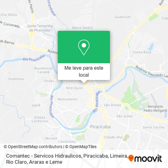 Comantec - Servicos Hidraulicos mapa