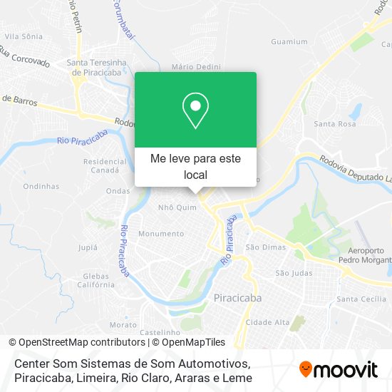 Center Som Sistemas de Som Automotivos mapa