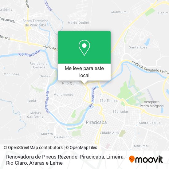 Renovadora de Pneus Rezende mapa