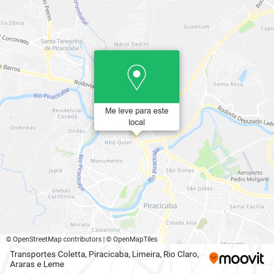 Transportes Coletta mapa