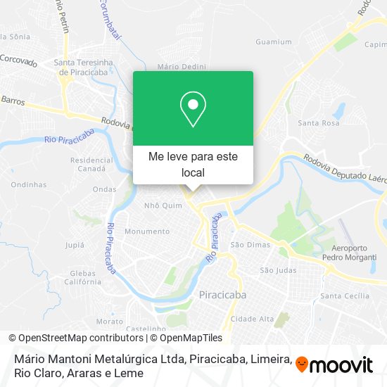 Mário Mantoni Metalúrgica Ltda mapa