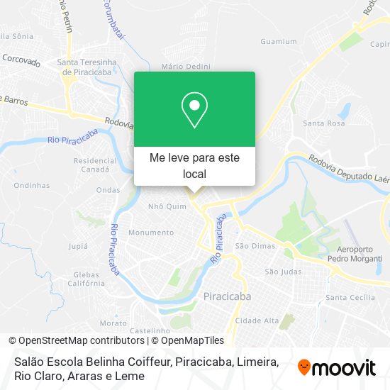 Salão Escola Belinha Coiffeur mapa