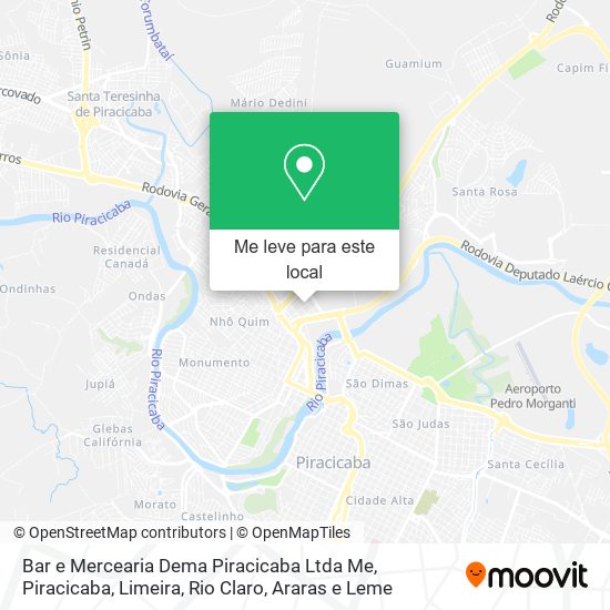 Bar e Mercearia Dema Piracicaba Ltda Me mapa