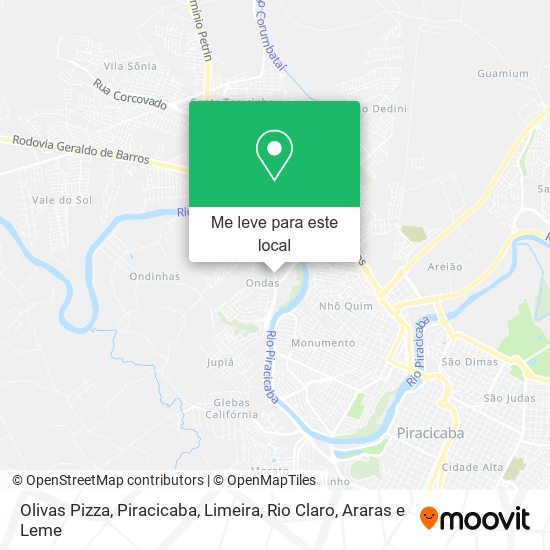 Olivas Pizza mapa