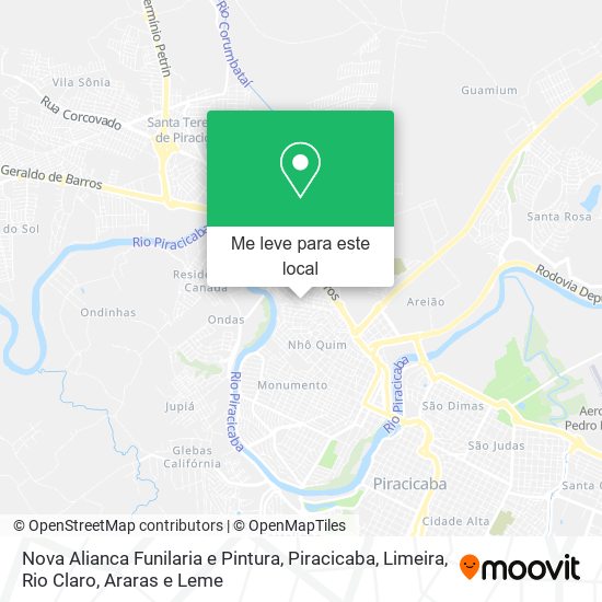 Nova Alianca Funilaria e Pintura mapa