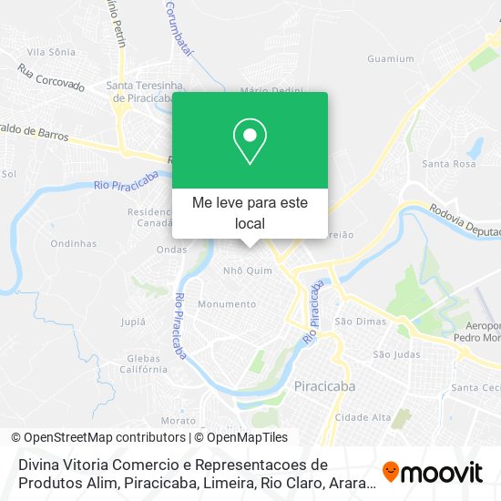 Divina Vitoria Comercio e Representacoes de Produtos Alim mapa