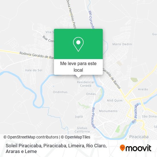 Soleil Piracicaba mapa