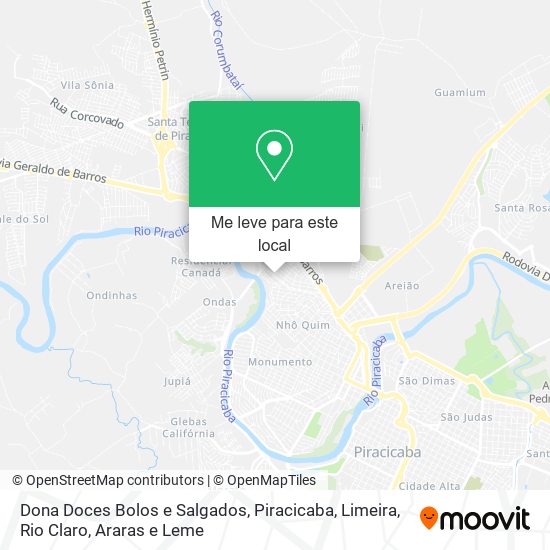 Dona Doces Bolos e Salgados mapa