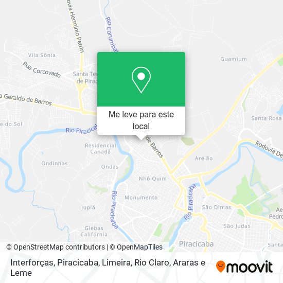 Interforças mapa