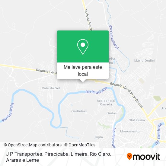 J P Transportes mapa