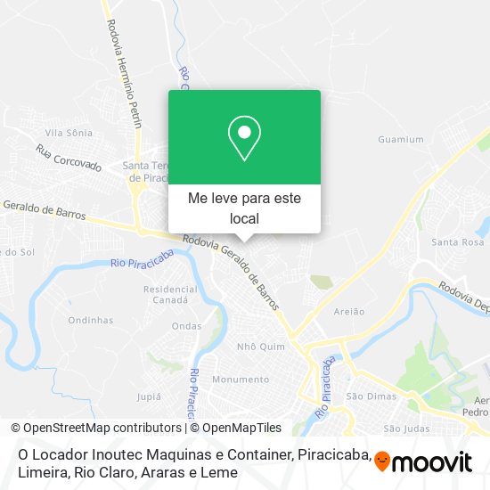 O Locador Inoutec Maquinas e Container mapa