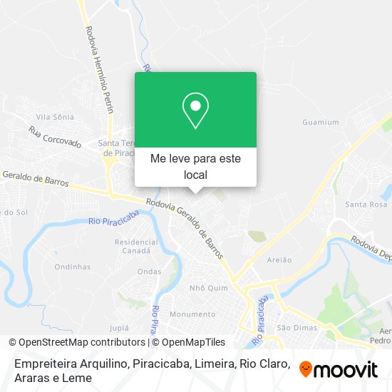 Empreiteira Arquilino mapa