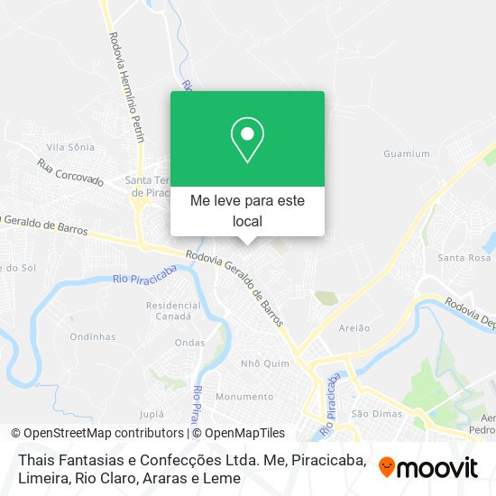 Thais Fantasias e Confecções Ltda. Me mapa