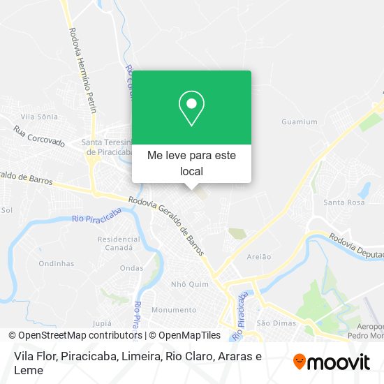 Vila Flor mapa