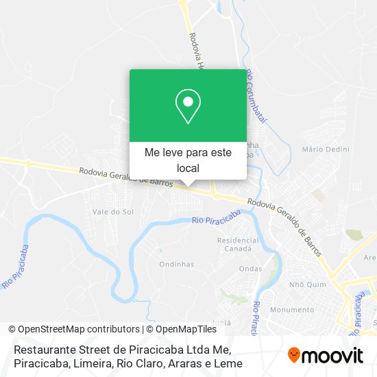 Restaurante Street de Piracicaba Ltda Me mapa