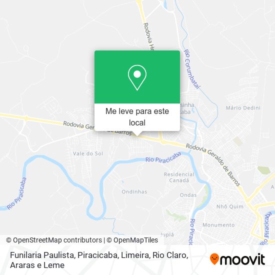 Funilaria Paulista mapa